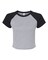 BELLA+CANVAS Ladies Micro Rib Raglan Baby T-Shirt for Casual Wear, Streetwear & Everyday Cropped Fit Top